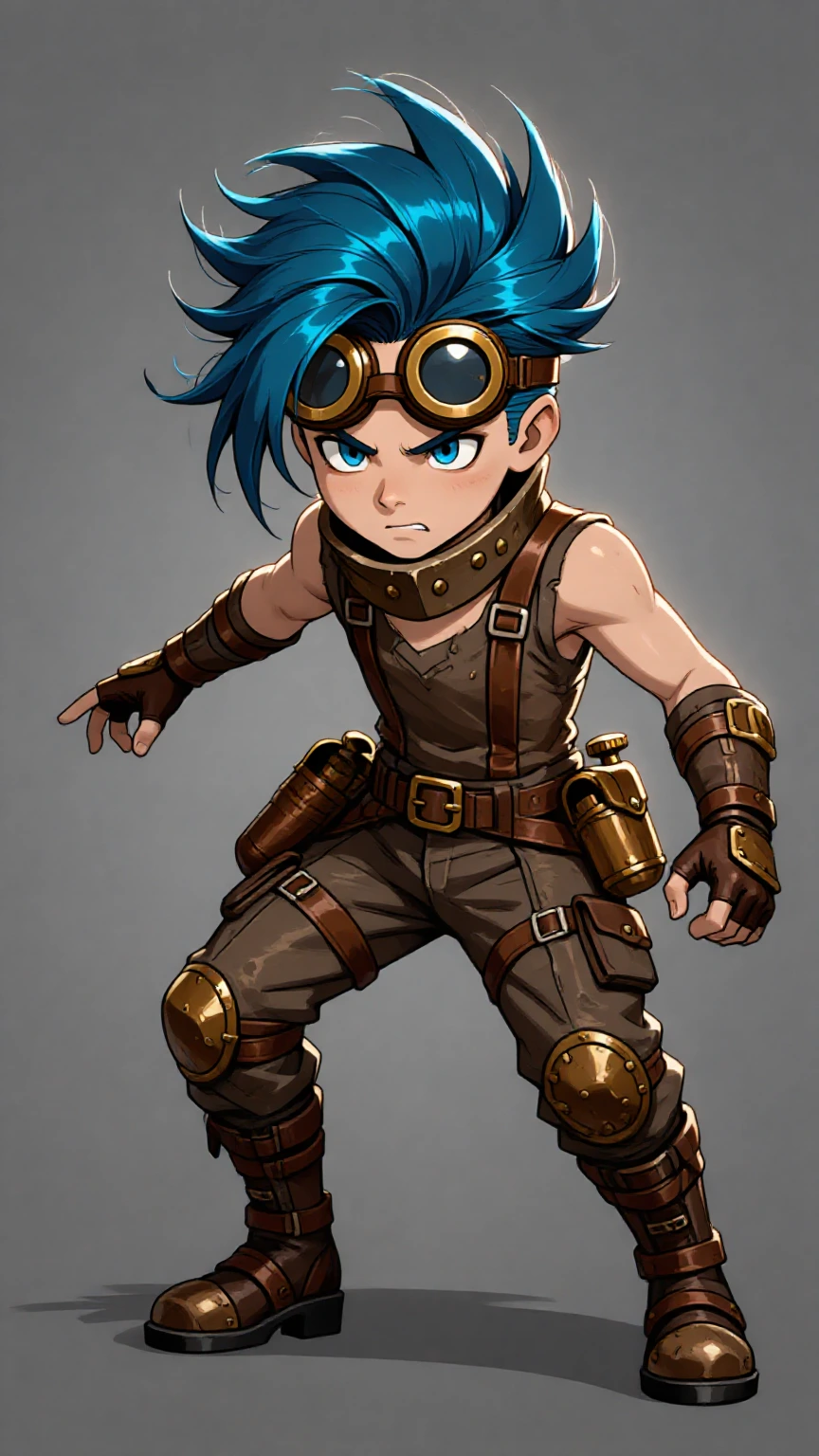 Chico pelo azul estilo Zaun