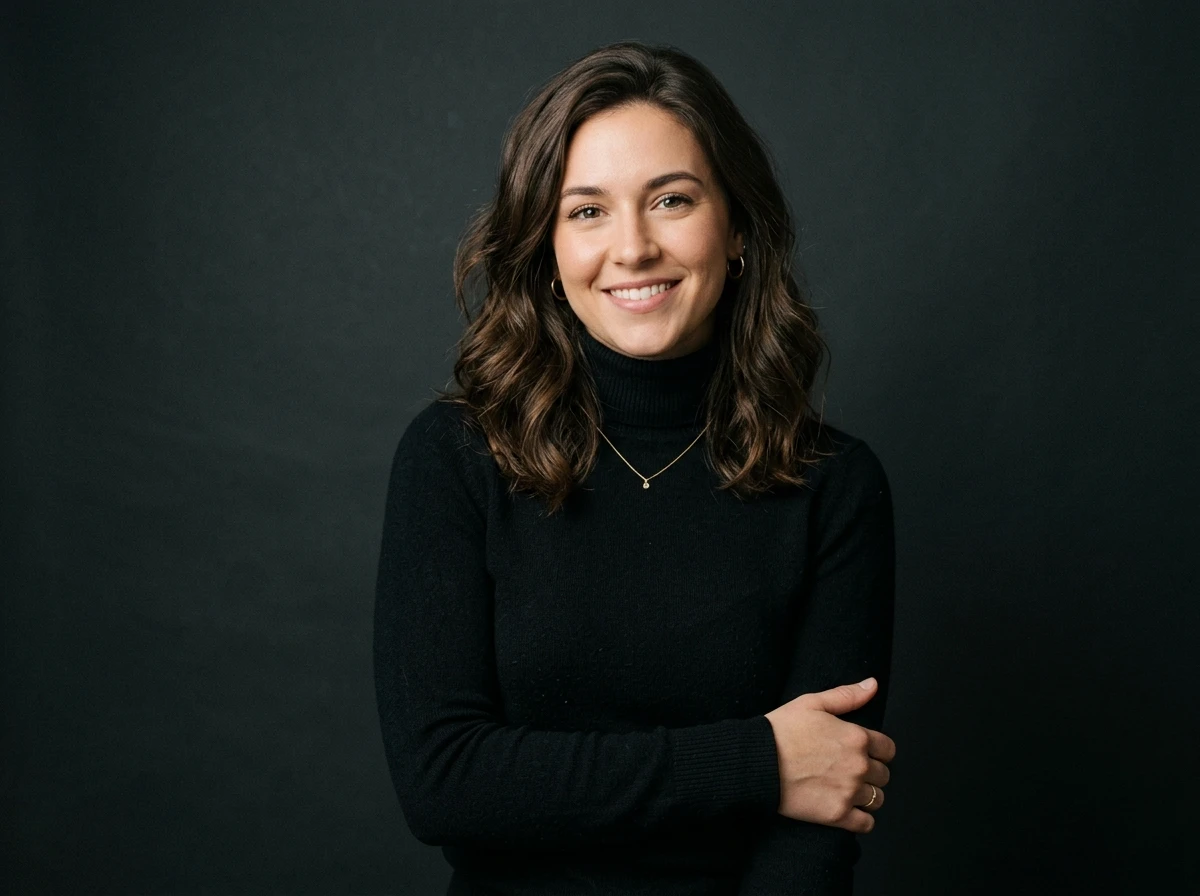 Studio portrait with neutral lighting